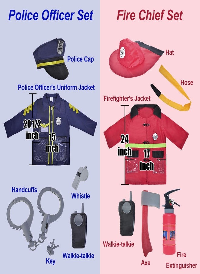 TopTie 4 Sets Kids Costumes w/Gift Box for Age 3-7, Halloween Children Dress Up Uniforms Fireman Doctor Police Surgeon - Image 3